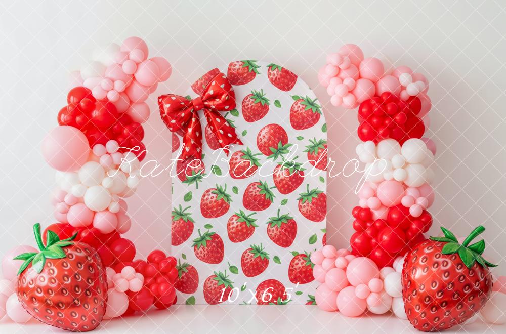 Kate Strawberry Pattern Balloon Arch Backdrop Designed by Patty Robert - Image 4