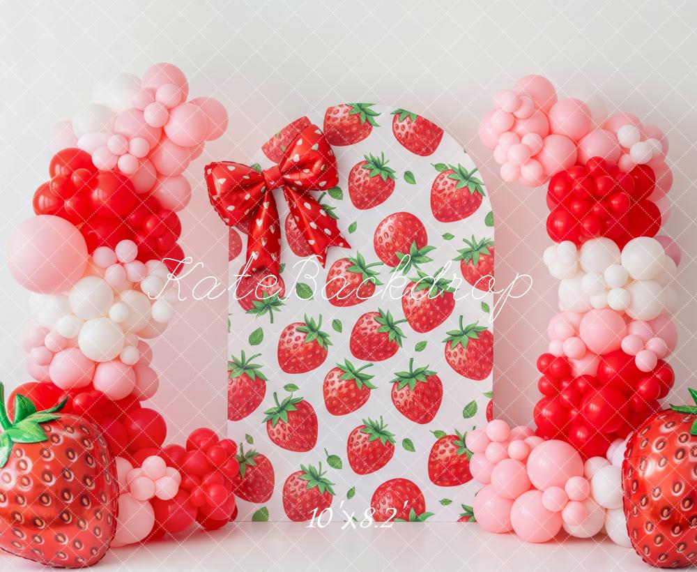 Kate Strawberry Pattern Balloon Arch Backdrop Designed by Patty Robert - Image 6