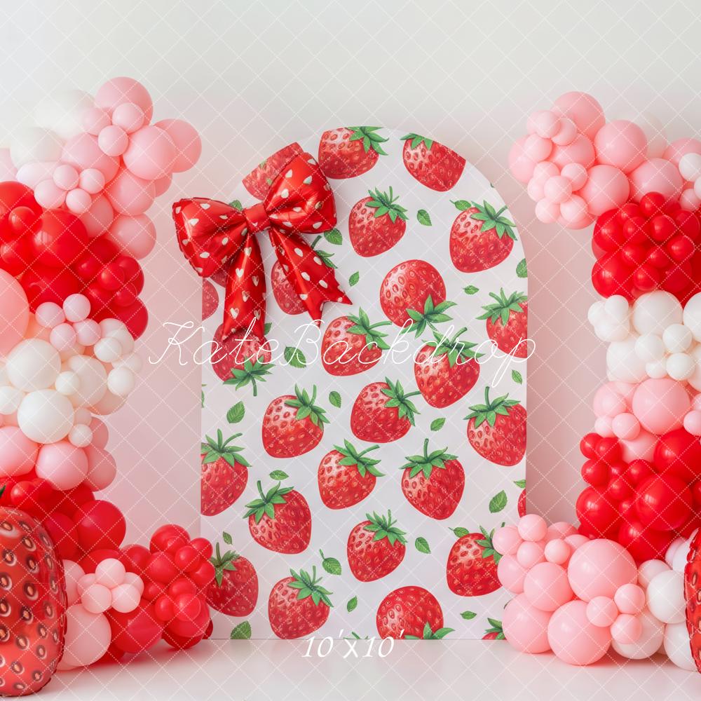 Kate Strawberry Pattern Balloon Arch Backdrop Designed by Patty Robert - Image 7