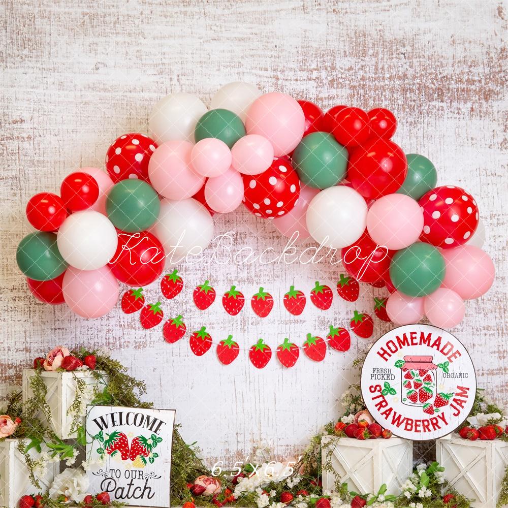 Kate Strawberry Red Balloon Arch Backdrop Designed by Megan Leigh Photography - Image 2