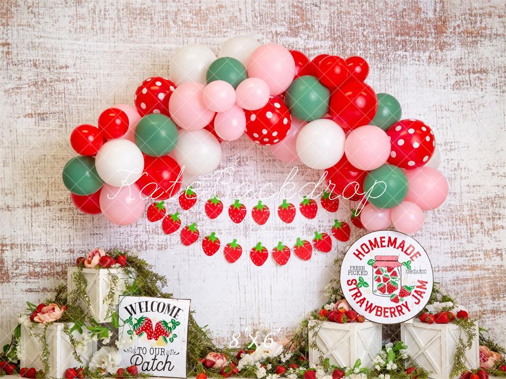 Kate Strawberry Red Balloon Arch Backdrop Designed by Megan Leigh Photography - Image 3