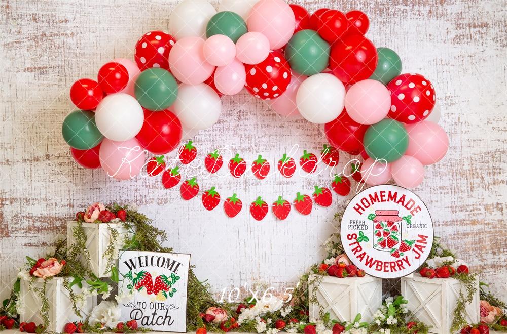 Kate Strawberry Red Balloon Arch Backdrop Designed by Megan Leigh Photography - Image 4