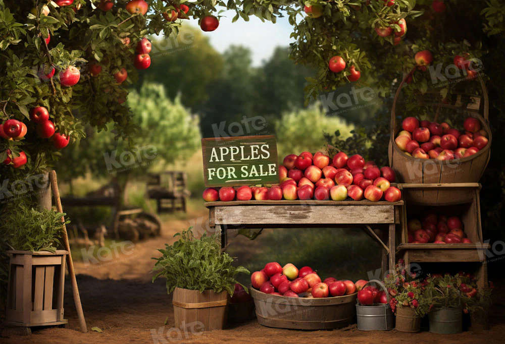 Kate Summer Apple Tree Manor Backdrop for Photography - Image 2
