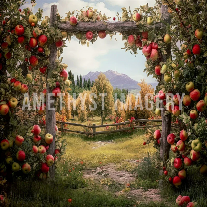 Kate Summer/Autumn Apple Arch Farm Backdrop Designed by Angela Marie Photography - Image 8