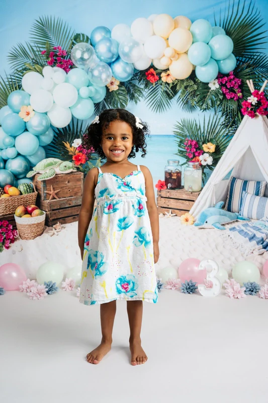 Kate Summer Beach Balloon Arch Picnic Backdrop Designed by Emetselch - Image 3