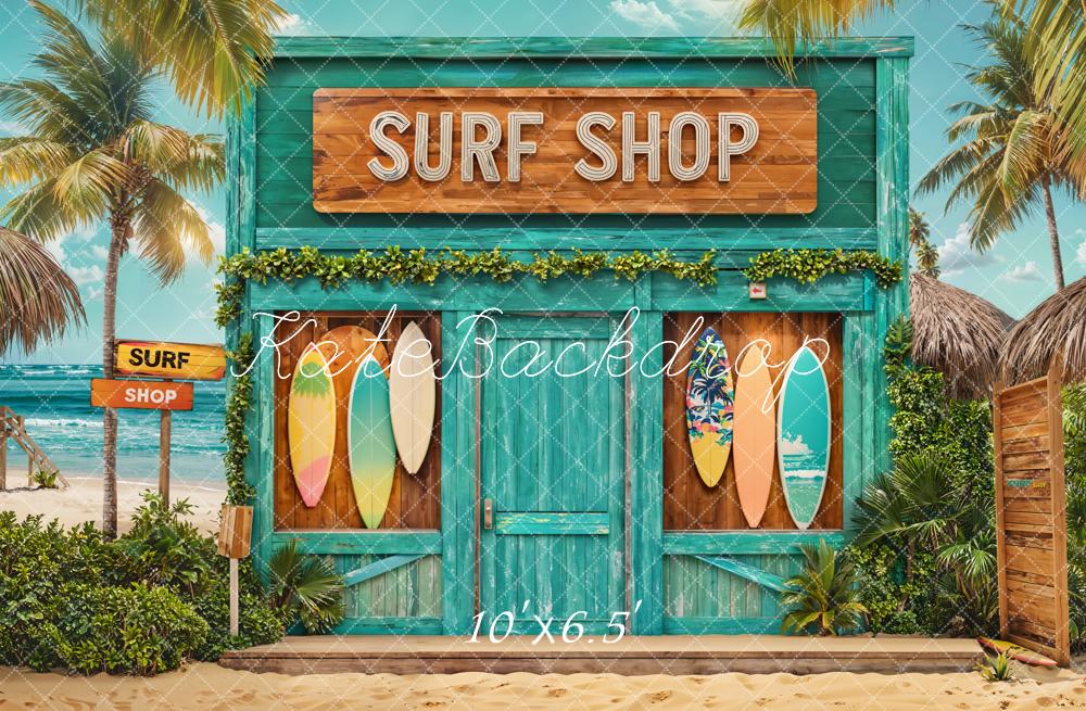 Kate Summer Beach Surf Shop Tropical Backdrop Designed by Emetselch - Image 6