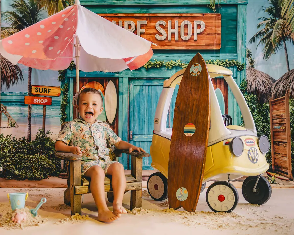 Kate Summer Beach Surf Shop Tropical Backdrop Designed by Emetselch - Image 7