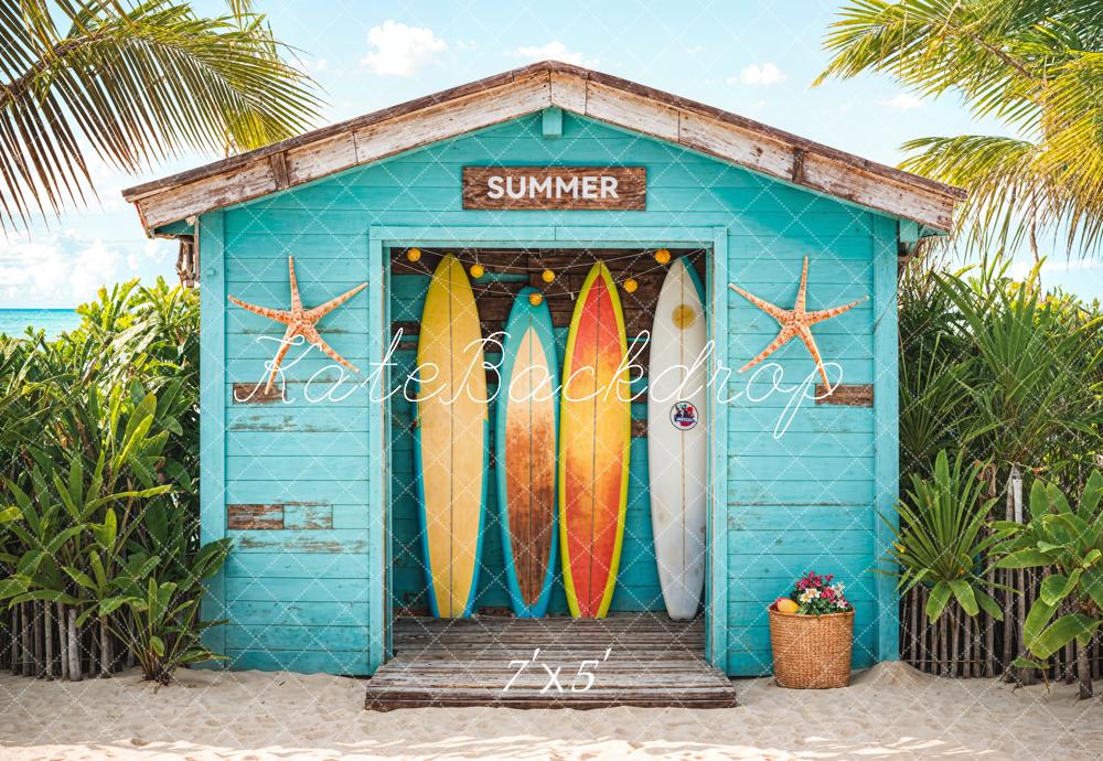 Kate Summer Beach Surfboard Shop Backdrop Designed by Chain Photography - Image 2
