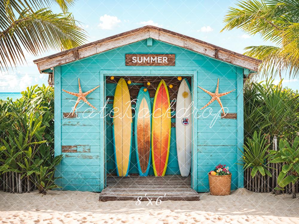 Kate Summer Beach Surfboard Shop Backdrop Designed by Chain Photography - Image 5