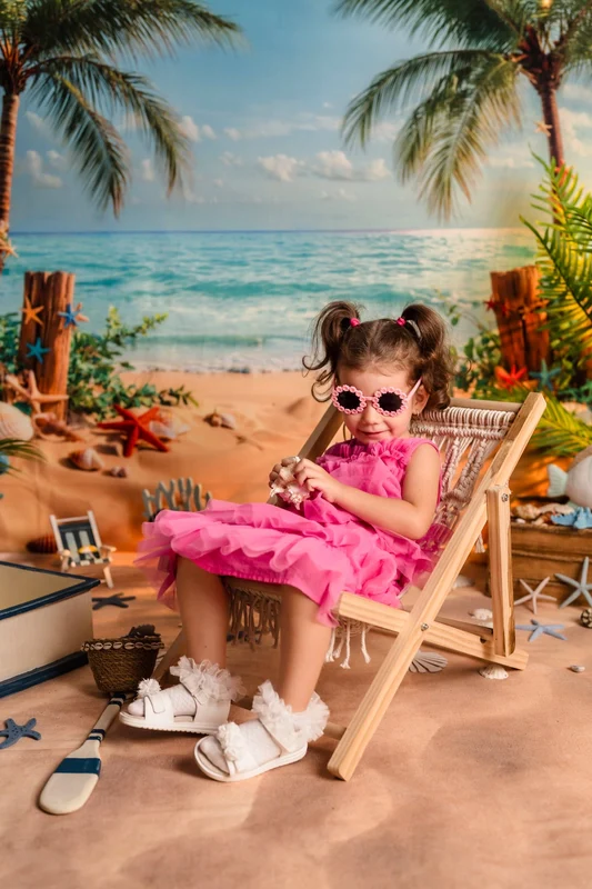 Kate Summer Beach Tropical Starfish Backdrop Designed by Emetselch - Image 5