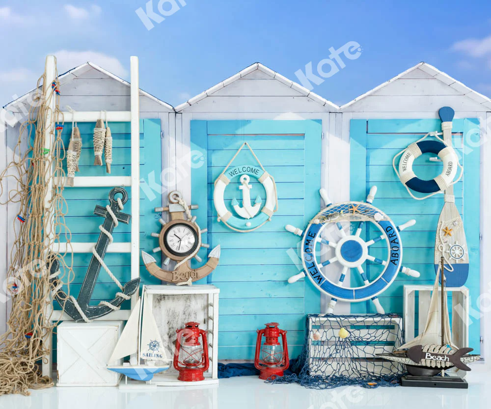 Kate Summer Blue Go Sail Fishing Backdrop Designed by Emetselch - Image 3