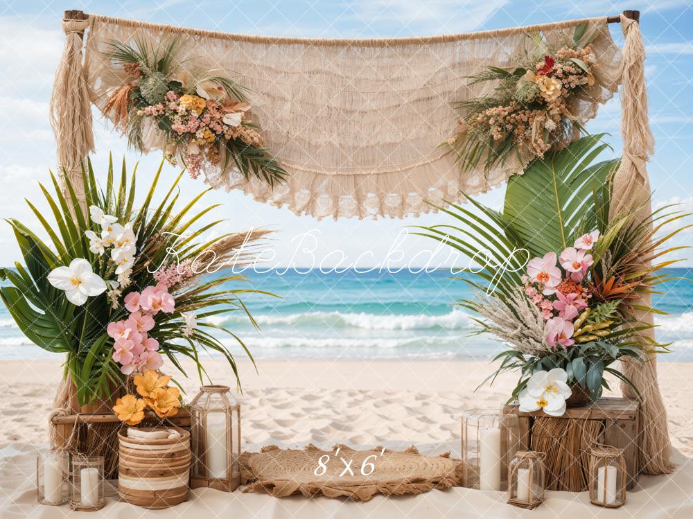 Kate Summer Boho Seaside Wedding Flower Backdrop Designed by Emetselch - Image 3