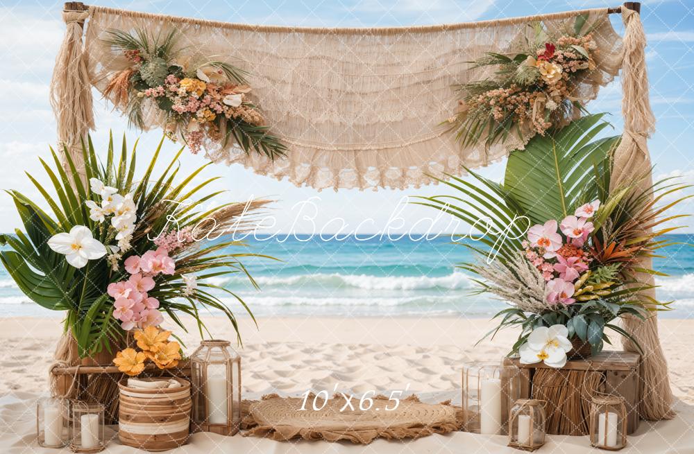 Kate Summer Boho Seaside Wedding Flower Backdrop Designed by Emetselch - Image 4