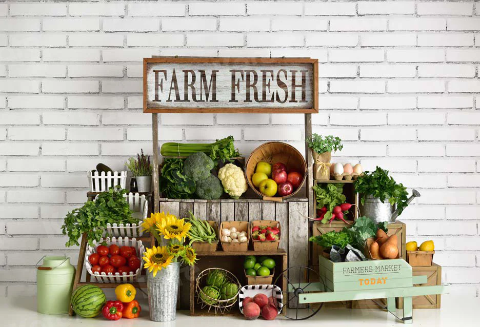 Kate Summer Farm Fruits with White Brick Backdrop Designed By Mandy Ringe Photography - Image 3