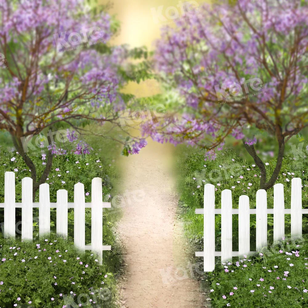 Kate Summer Field Fence Tree Backdrop Designed by Chain Photography - Image 2