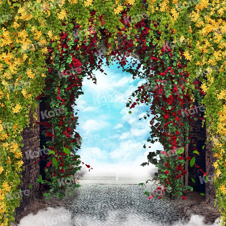 Kate Summer Floral Arch Wall  Backdrop for Photography - Image 3