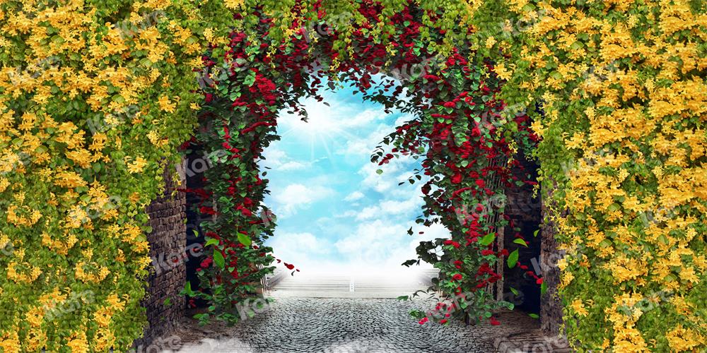 Kate Summer Floral Arch Wall  Backdrop for Photography - Image 5