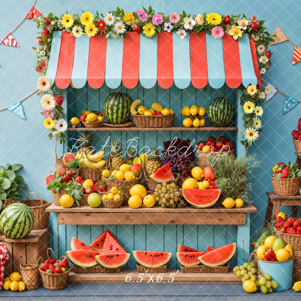 Kate Summer Fruit Stand Watermelon Backdrop Designed by Kate Image - Image 2