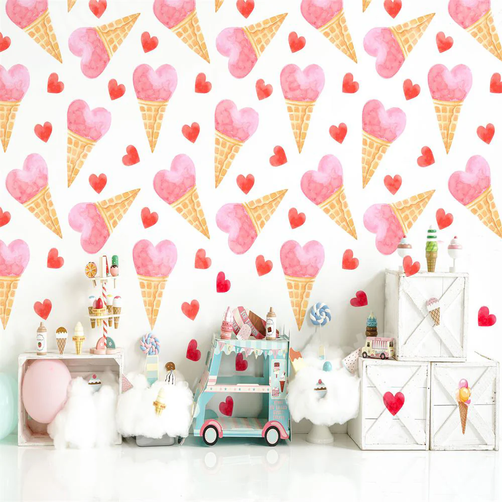 Kate Summer Ice Cream Cake Smash Backdrop for Photography - Image 2