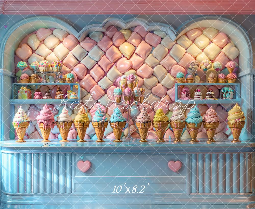 Kate Summer Ice Cream Candy Shop Backdrop Designed by Chain Photography - Image 5