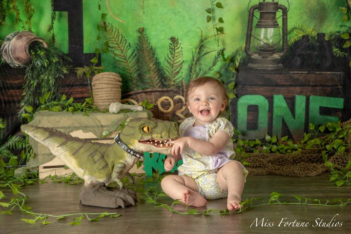 Kate Summer Jungle 1st Birthday Backdrops Designed by Arica Kirby - Image 3