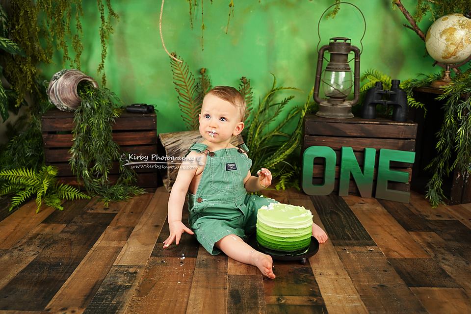 Kate Summer Jungle 1st Birthday Backdrops Designed by Arica Kirby - Image 4