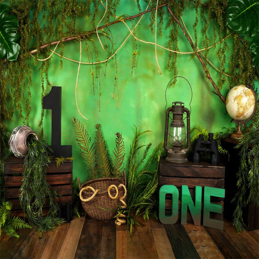 Kate Summer Jungle 1st Birthday Backdrops Designed by Arica Kirby - Image 5