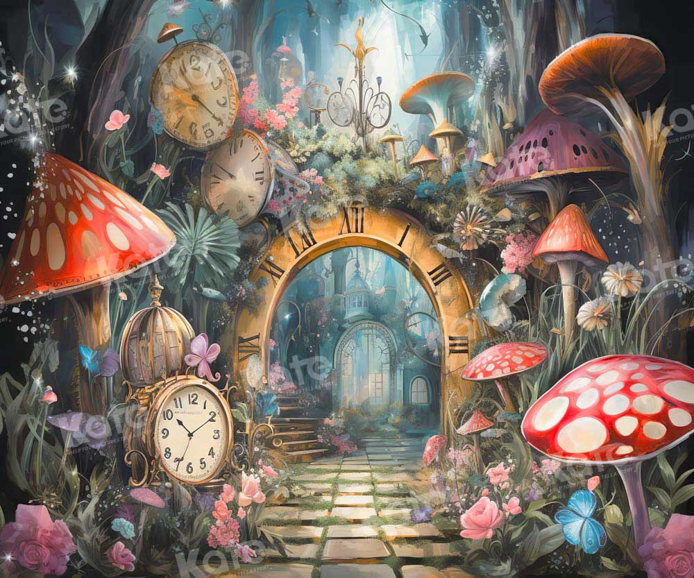 Kate Summer Jungle Mushroom Backdrop Designed by Chain Photography - Image 3