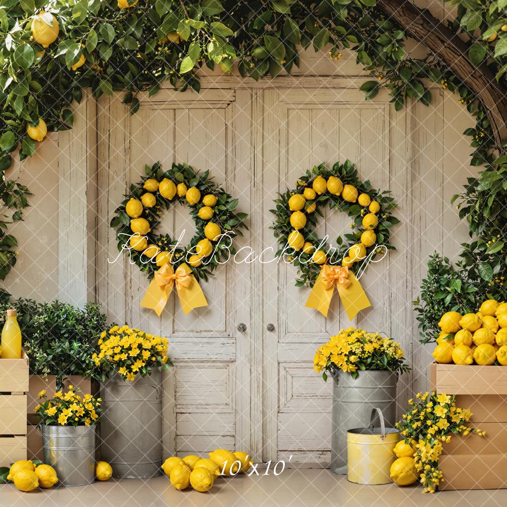 Kate Summer Lemon Door Shop Backdrop Designed by Emetselch - Image 2