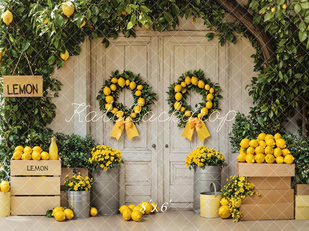 Kate Summer Lemon Door Shop Backdrop Designed by Emetselch - Image 3