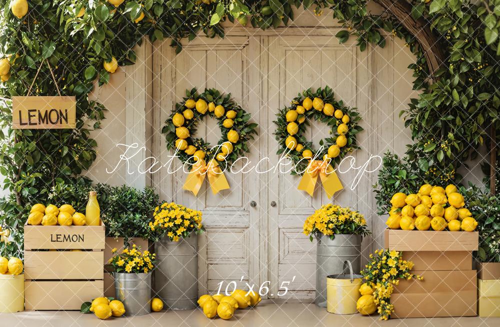 Kate Summer Lemon Door Shop Backdrop Designed by Emetselch - Image 4