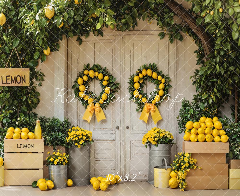 Kate Summer Lemon Door Shop Backdrop Designed by Emetselch - Image 5
