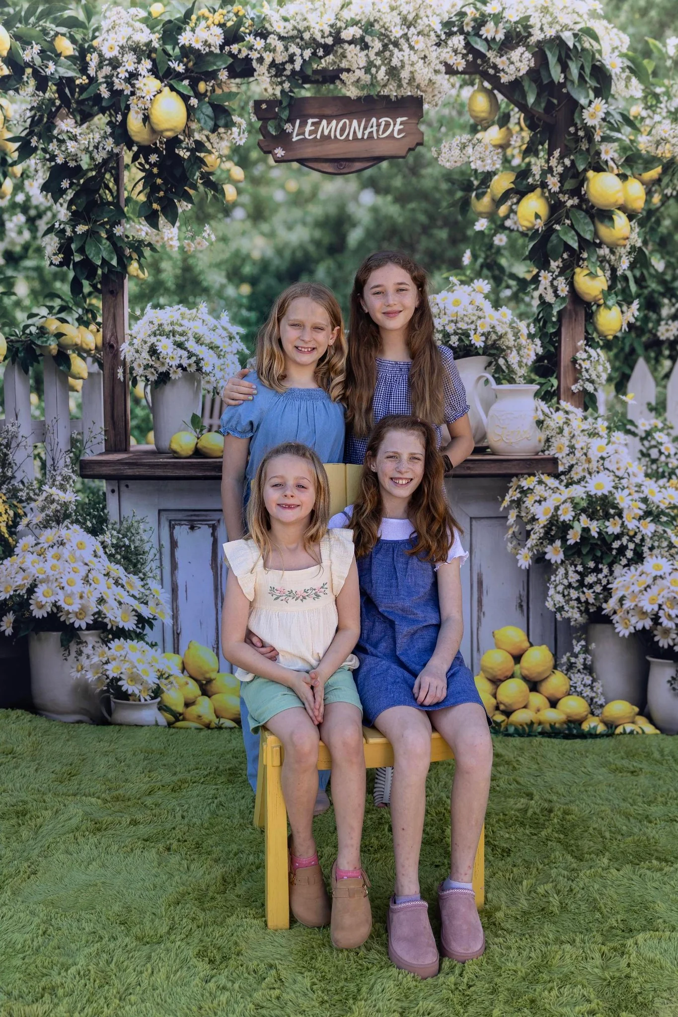 Kate Summer Lemonade Stand Lemons Garden Backdrop Designed by Emstselch - Image 3
