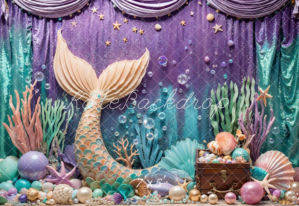 Kate Summer Mermaid Under the Sea Backdrop Designed by Emetselch - Image 2