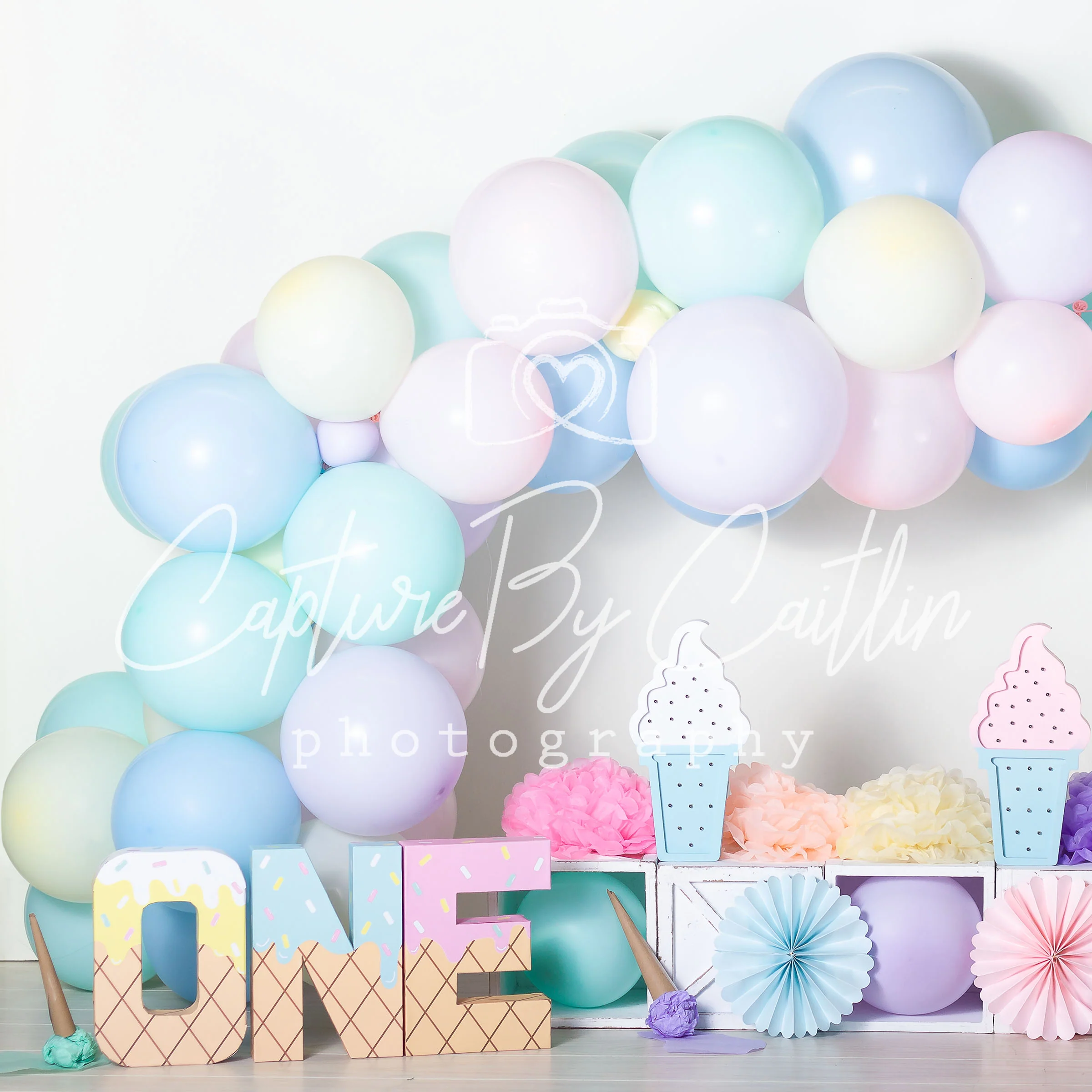 Kate Summer Pastel Ice Cream Backdrop Designed by Caitlin Lynch - Image 2