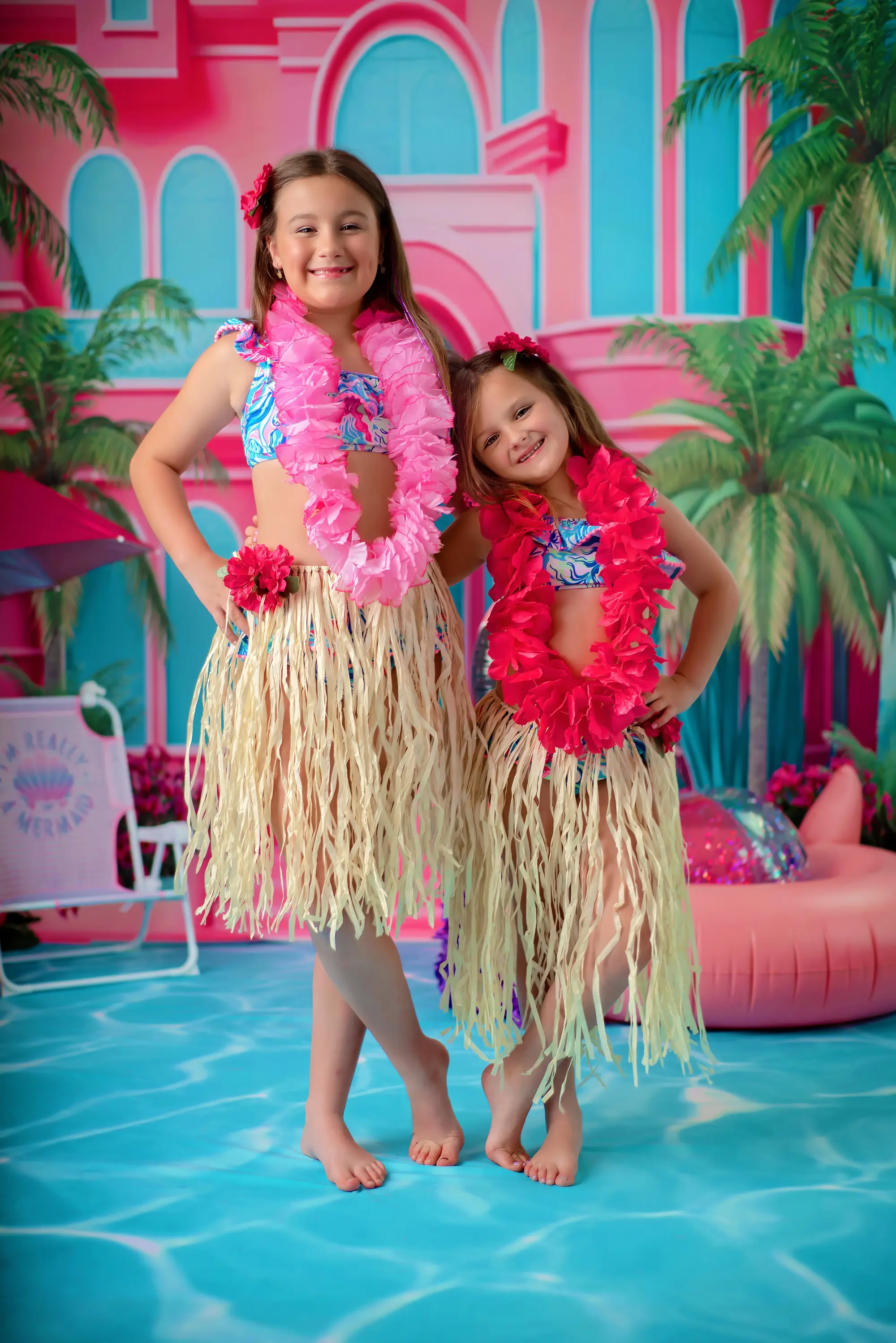 Kate Summer Pool Party Dolly Dream Fleece Backdrop Designed by Ashley Paul - Image 2