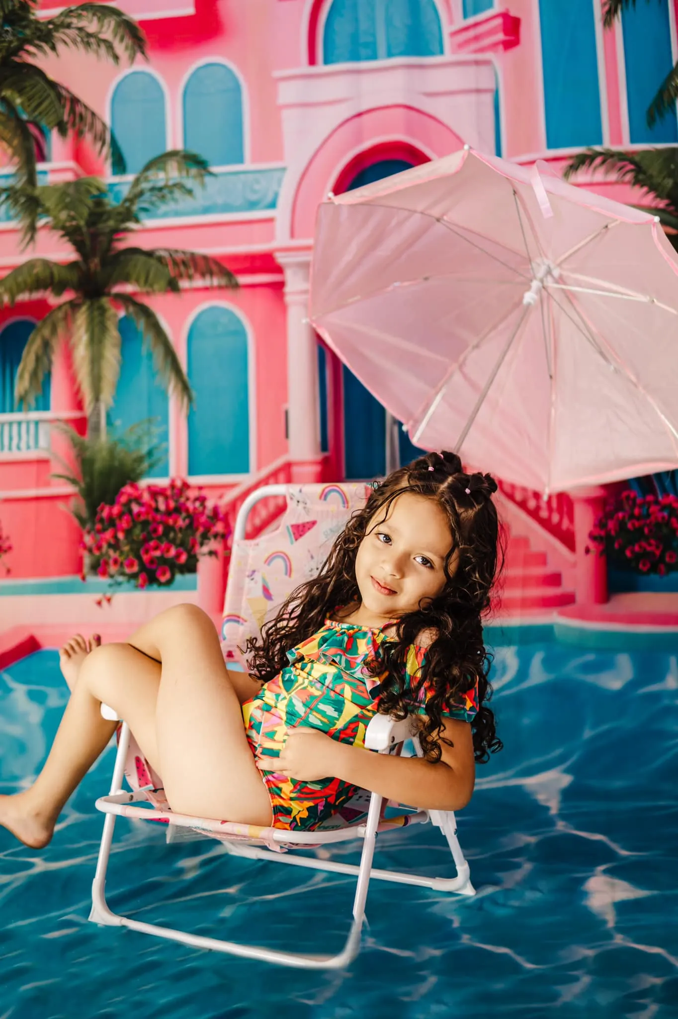 Kate Summer Pool Party Dolly Dream Fleece Backdrop Designed by Ashley Paul - Image 3
