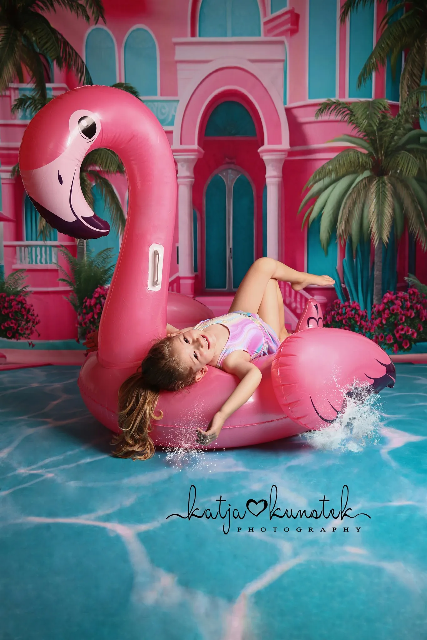 Kate Summer Pool Party Dolly Dream Fleece Backdrop Designed by Ashley Paul - Image 5