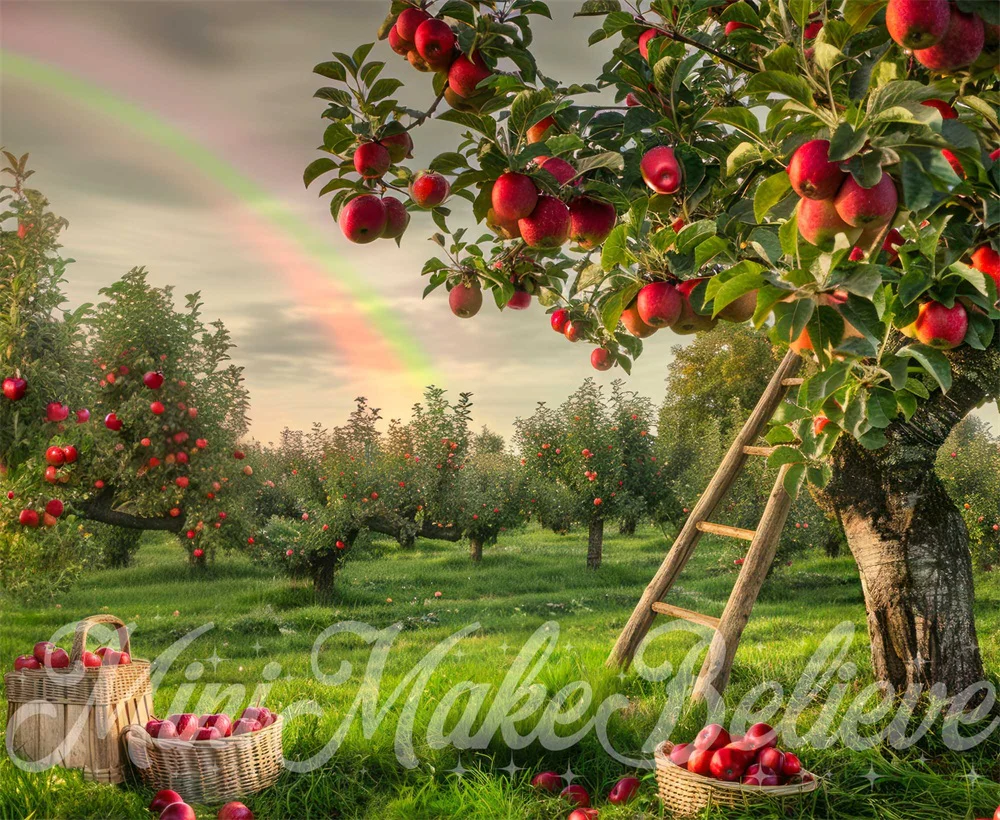 Kate Summer Rainbow Wooden Ladder Apple Orchard Backdrop Designed by Mini MakeBelieve - Image 7
