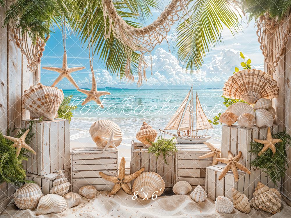 Kate Summer Seaside Beach Shell Backdrop Designed by Emetselch - Image 3