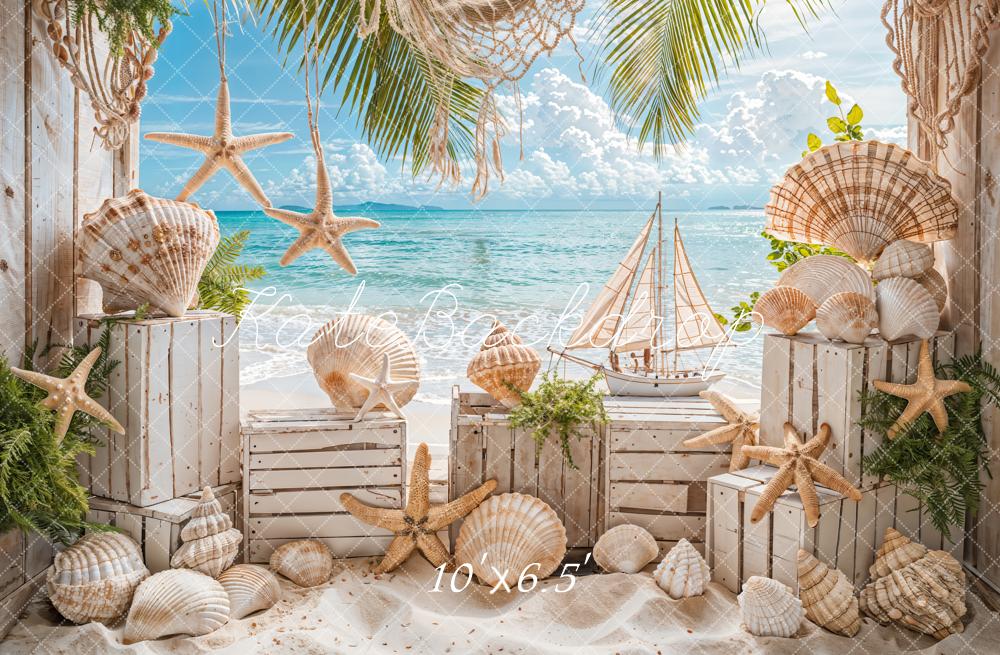 Kate Summer Seaside Beach Shell Backdrop Designed by Emetselch - Image 4