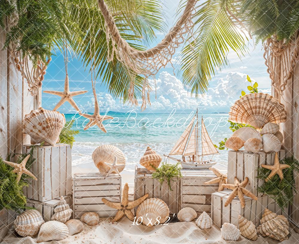 Kate Summer Seaside Beach Shell Backdrop Designed by Emetselch - Image 5