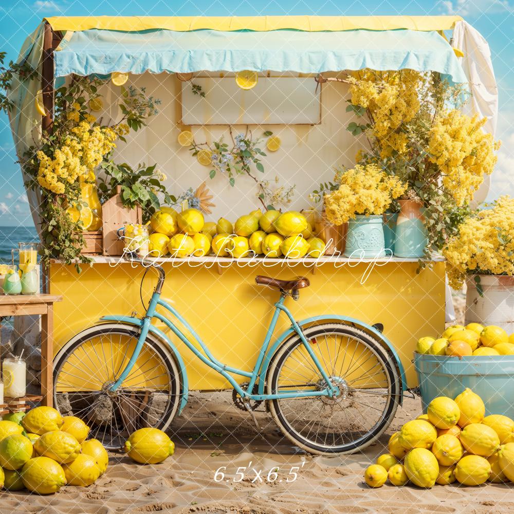 Kate Summer Seaside Lemon Backdrop Designed by Emetselch - Image 2