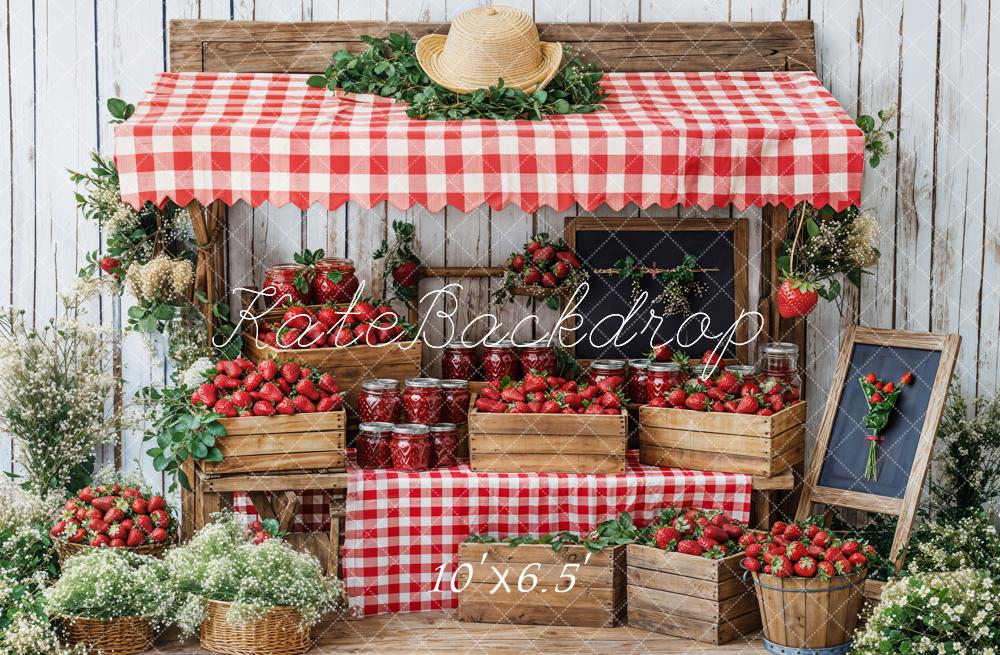 Kate Summer Strawberry Market Stand Backdrop Designed by Emetselch - Image 3