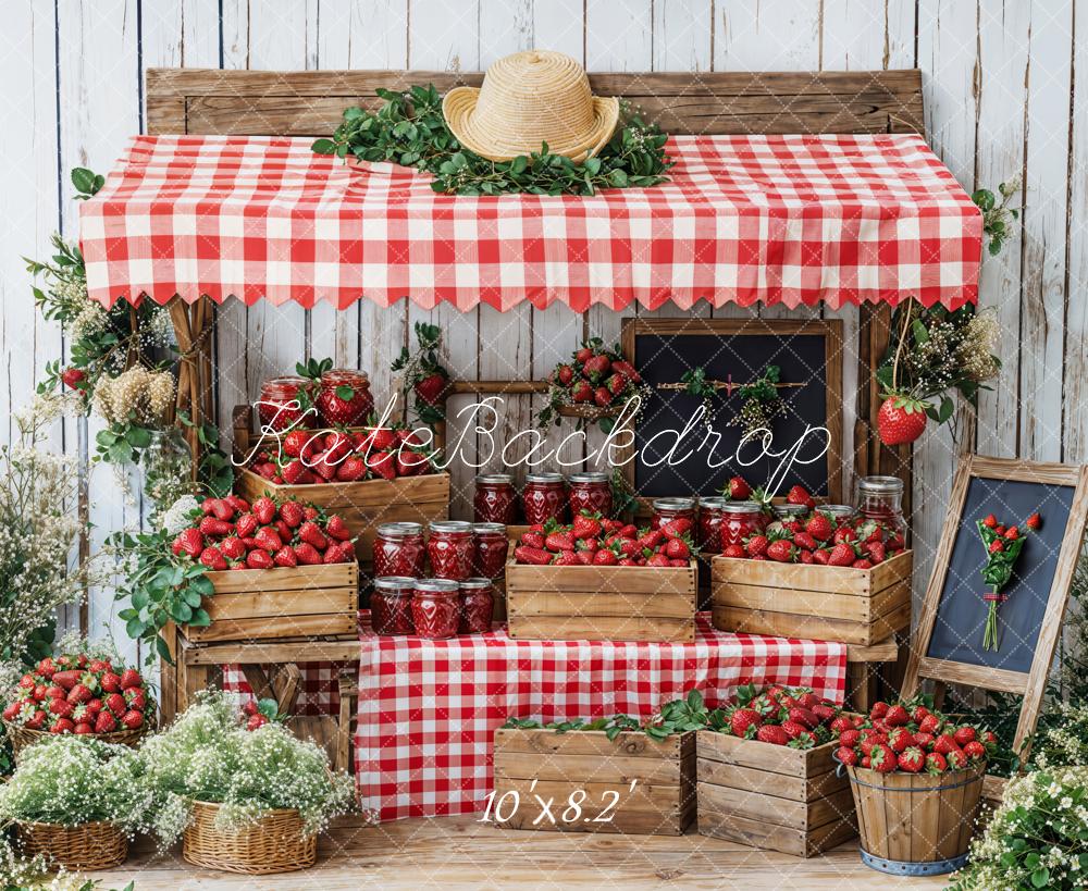 Kate Summer Strawberry Market Stand Backdrop Designed by Emetselch - Image 4
