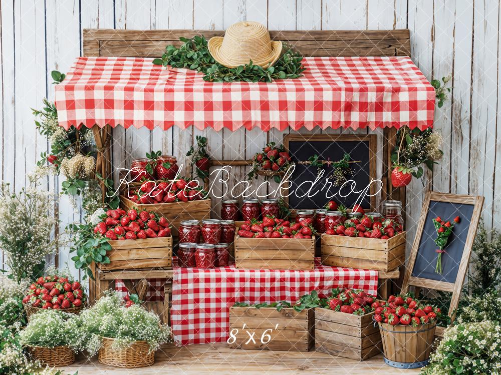 Kate Summer Strawberry Market Stand Backdrop Designed by Emetselch - Image 5