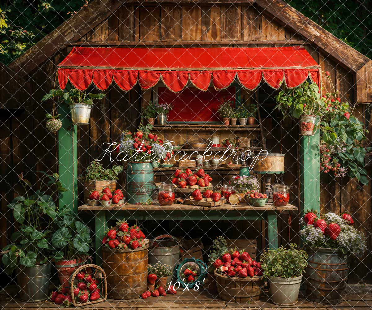 Kate Summer Strawberry Room Backdrop Designed by Chain Photography - Image 4