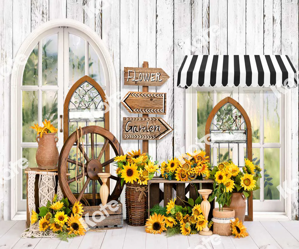 Kate Summer Sunflower Garden Backdrop Designed by Emetselch - Image 3