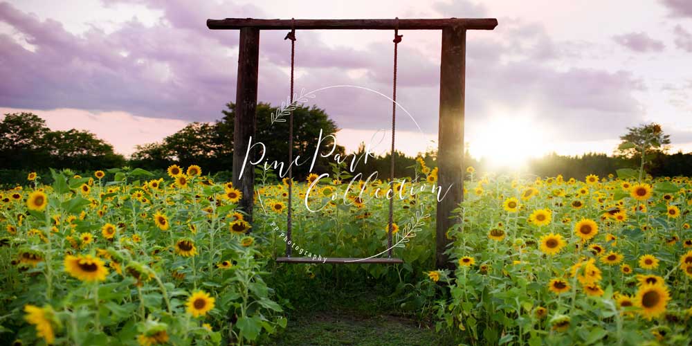 Kate Summer Sunflower Swing Backdrop Designed by Pine Park Collection - Image 8