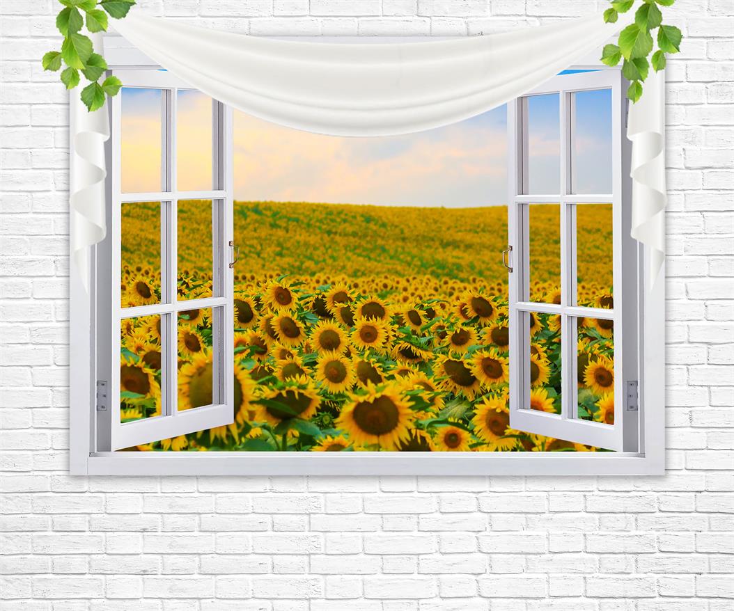 Kate Summer Sunflower Window Backdrop Designed By Ava Lee - Image 4
